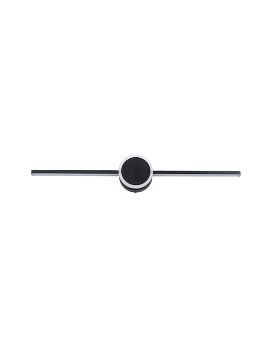 GloboStar Opal Modern Lamp Bathroom with Integrated LED and Natural White Light Black 60x10cm