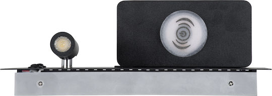 GloboStar Paladin Modern Lamp Wall with USB Port Black 11x12cm