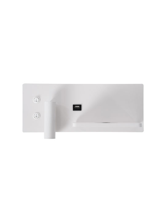 GloboStar Paladin Modern Lumină de Perete cu Port USB 11x12cm