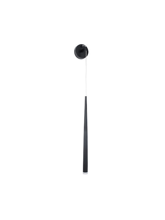 GloboStar TEARS Modern Wall Lamp with Integrated LED and Warm to Cool White Light Black 3.2x51.5cm
