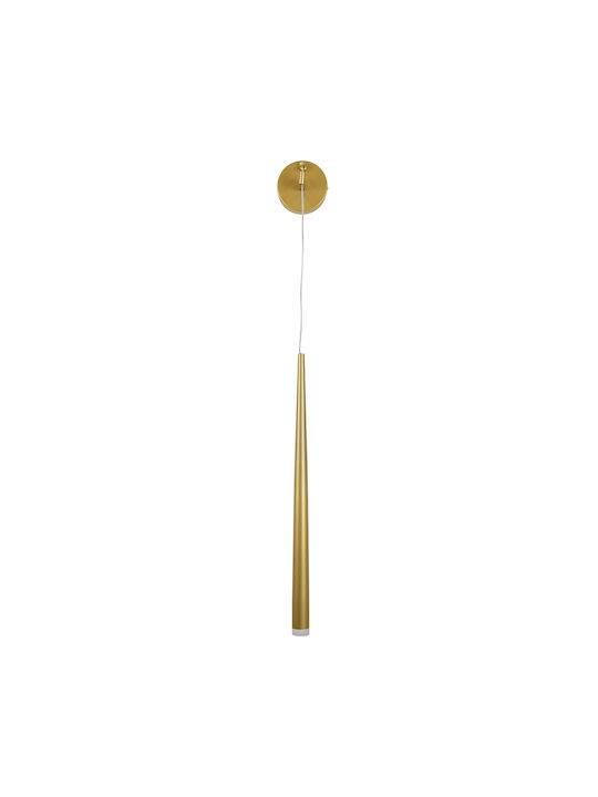 GloboStar Tears Modern Lamp Wall with Integrated LED and Adjustable White Light Gold 3.2x51.5cm