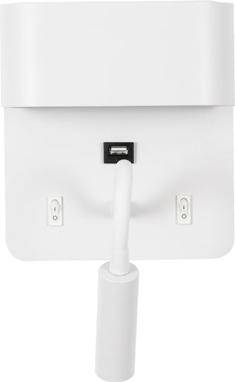 GloboStar Ibis Modern Lamp Wall with Integrated LED and Natural White Light 10x18cm
