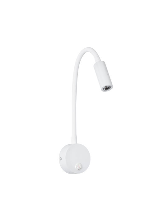 GloboStar Goose Μονό LED Φυσικό Λευκό Σποτ σε Λευκό Χρώμα