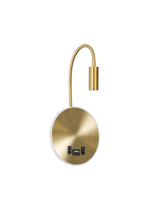 GloboStar Goose Single LED Natural White Spot in Gold Color