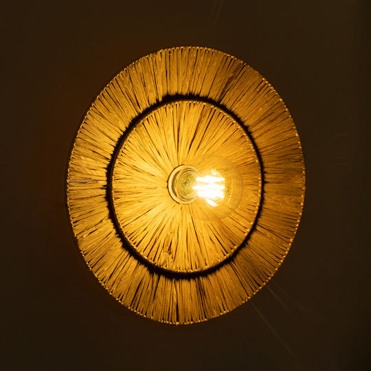 GloboStar Colombo Lamp Wall with Socket E27 Beige 40x9cm