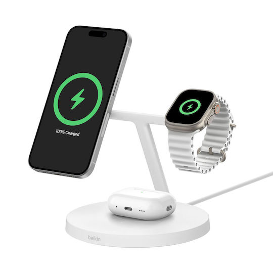 Belkin Φορτιστής Magsafe Λευκός (Boost Charge Pro)