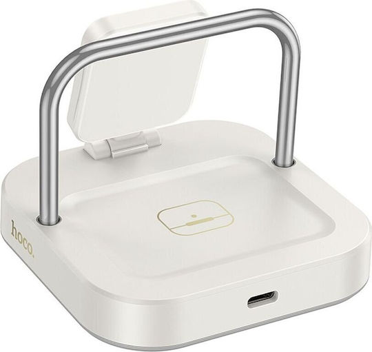 Hoco Ασύρματος Φορτιστής (Qi Pad) 5W Λευκός (CQ16A)