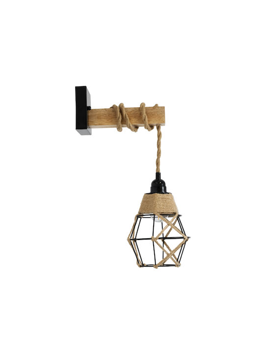 GloboStar Bellariva Vintage Lamp Wall with Socket E27 Black 30x43cm