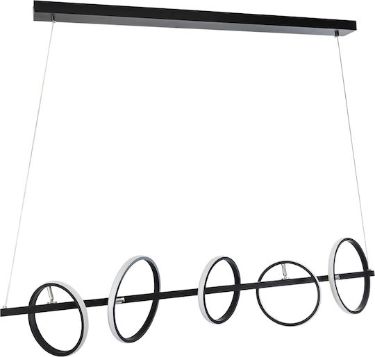 GloboStar Circolare Hängelampe Schwarz 120x25x25cm.