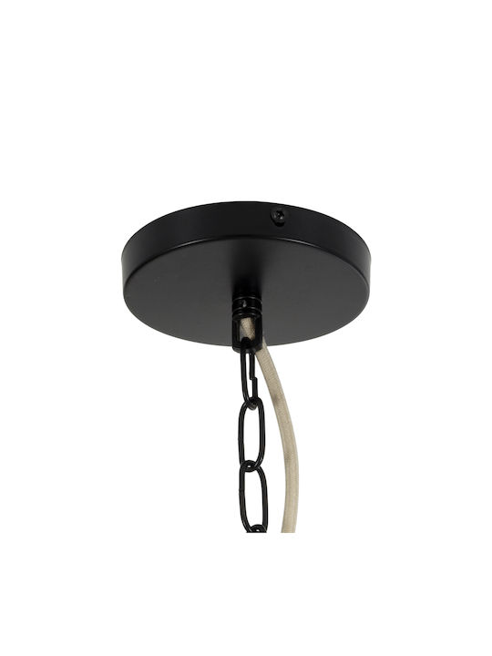 GloboStar Puertorico Ceiling Light Beige Boho with Rope for E27 Socket 80x80x80cm