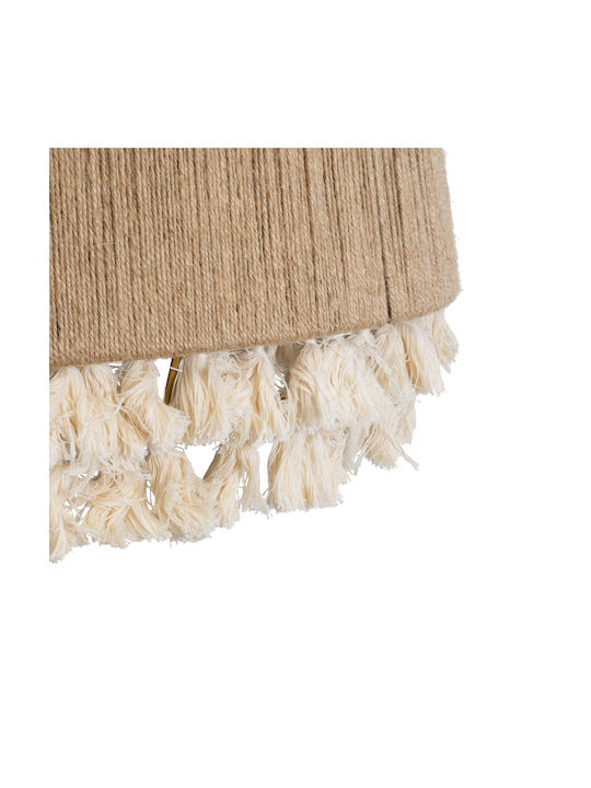GloboStar Puertorico Ceiling Light Beige Boho with Rope for E27 Socket 80x80x80cm