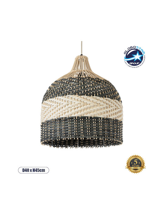 GloboStar Barbados Ceiling Light Beige Boho Grid with E27 Socket 40x40x45cm