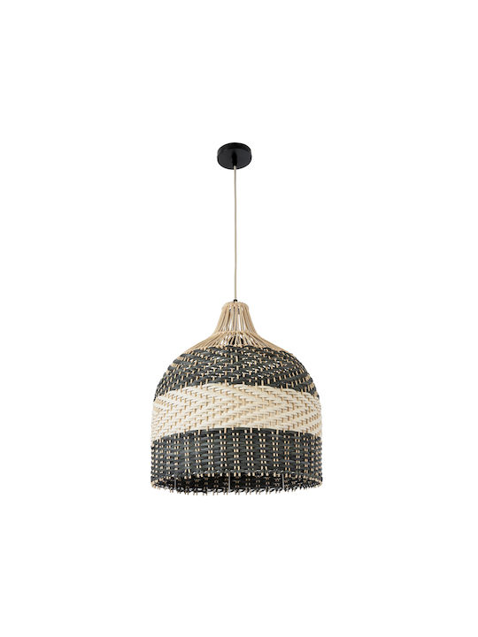 GloboStar Barbados Ceiling Light Beige Boho Grid with E27 Socket 40x40x45cm