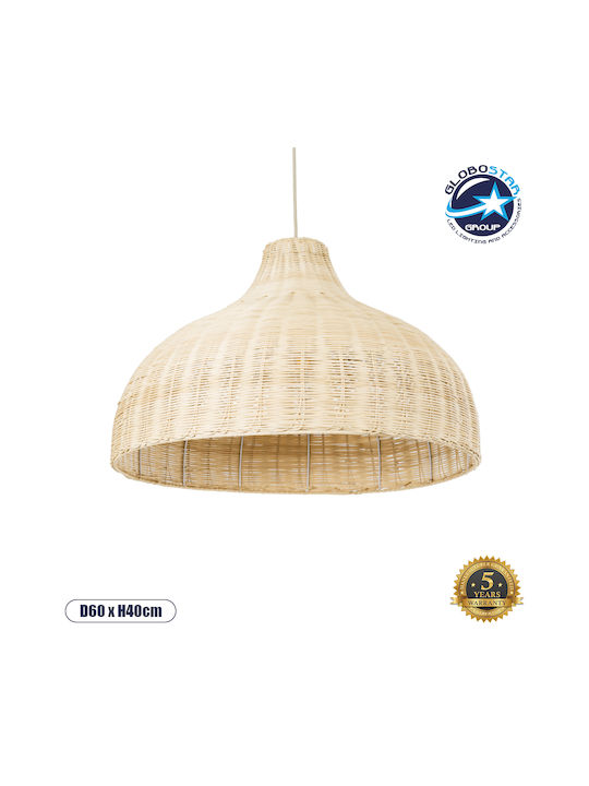 GloboStar Afuru Deckenleuchte Beige Boho Raster mit Lampenbirnensockel E27 60x60x40cm