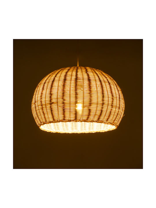 GloboStar Raito Beige Boho Grid Pendant Ceiling Light with E27 Socket 40x40x25cm