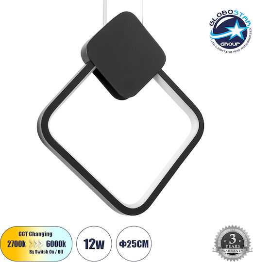 GloboStar Mary Pendant Light Black 20x25x28.5cm