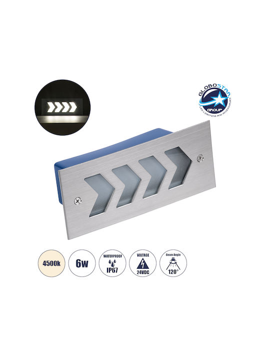 GloboStar Wandmontierte Außenbeleuchtung Deckenleuchte LED IP67 6W mit Natürliches Weiß Licht 17x7x5.5cm