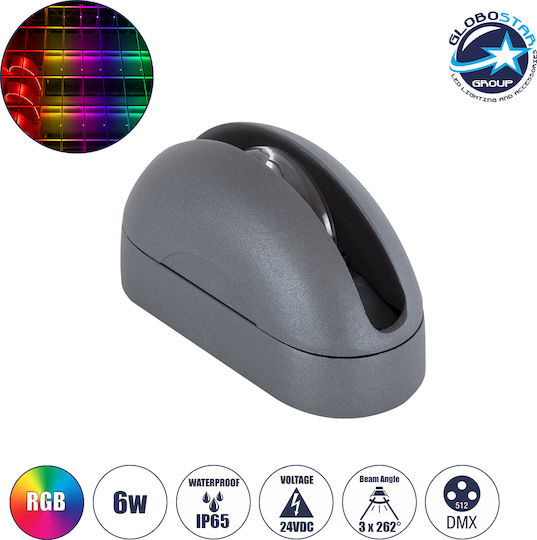 GloboStar Window-Curba Wandmontierte Außen-Deckenleuchte LED IP65 6W mit RGB Licht