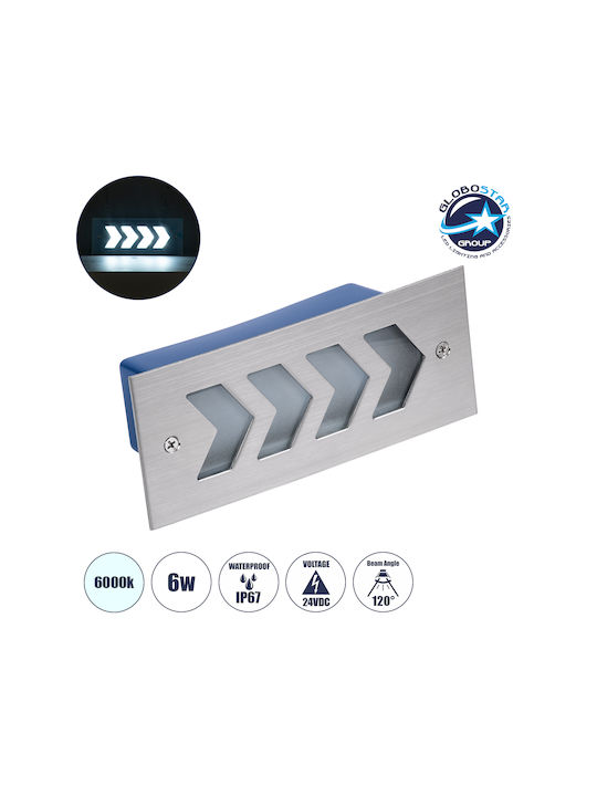 GloboStar Wandmontierte Außenbeleuchtung Deckenleuchte LED IP67 6W mit Kaltweiß Licht 17x7x5.5cm