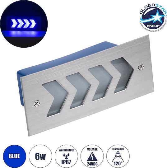 GloboStar Wandmontierte Außenbeleuchtung Deckenleuchte LED IP67 6W mit Einstellbares Weiß Licht 17x7x5.5cm