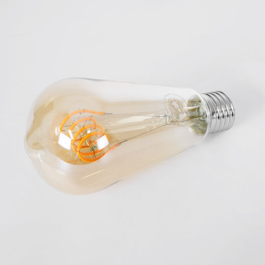 GloboStar LED Bulb 6W 140mm for Socket E27 and Shape ST64 Warm White 490lm Dimmable