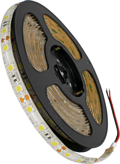 GloboStar Αδιάβροχη Ταινία LED 12V Ψυχρό Λευκό Φως 5m Τύπου SMD5050