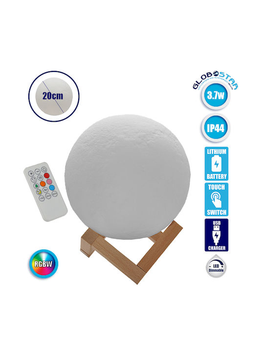GloboStar Moon Dekorative Lampe Mondlicht Mehrfarbig