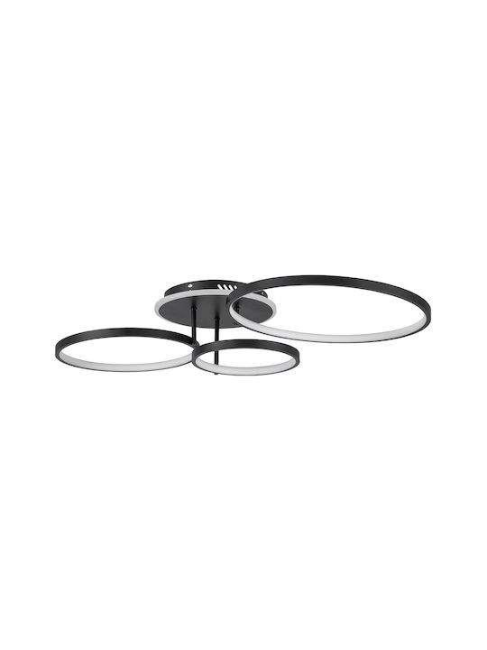 GloboStar Nemesis Ceiling Mount Light 89cm Black with Integrated LED and Remote Control
