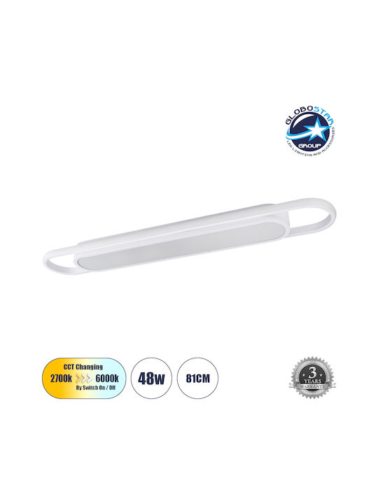 GloboStar Igor Ceiling Mount Light 81cm White with Integrated LED