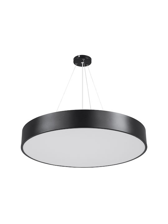 GloboStar Burton 61202-S Ceiling Mount Light 60cm Black with Integrated LED and Remote Control