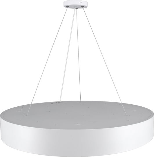 GloboStar Burton Ceiling Mount Light 60cm White with Integrated LED and Remote Control
