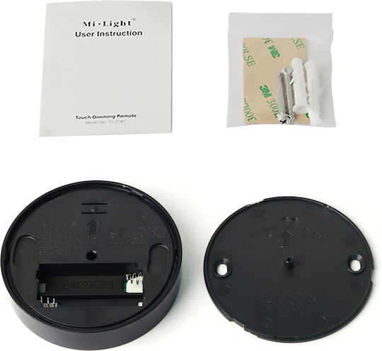 GloboStar Comutator Dimmer Cu Cadru LED Tactil În Culoare Neagră