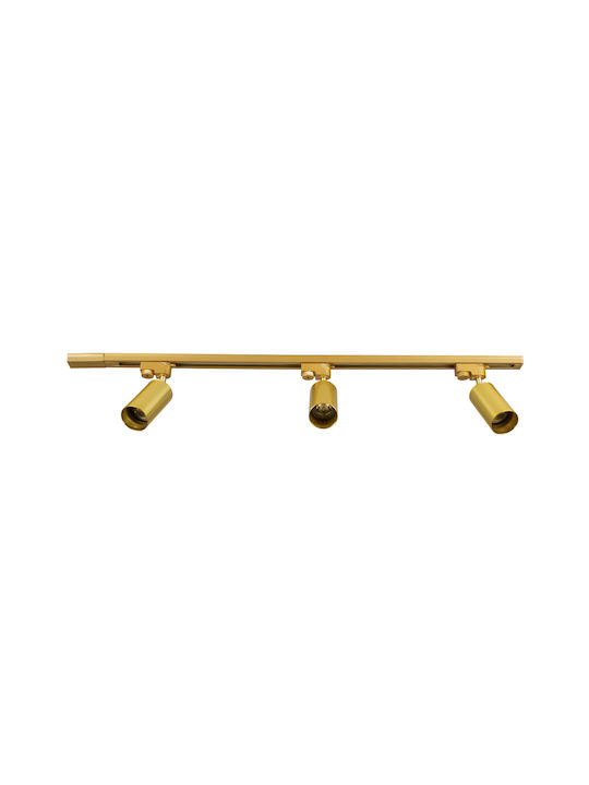 GloboStar Leo Triple Spot with Socket GU10 in Gold Color