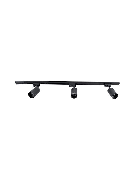 GloboStar Leo Triple Spot with Socket GU10 in Black Color
