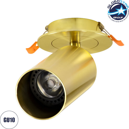 GloboStar LEO Single Spot with Socket GU10 in Gold Color