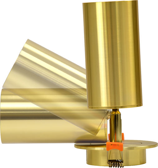 GloboStar LEO Single Spot with Socket GU10 in Gold Color