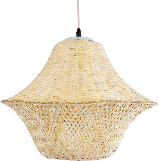 GloboStar Juniper Ceiling Light Beige Boho Grid with E27 Socket 45x45x40cm