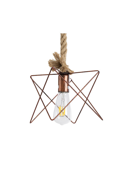 GloboStar Kazemi Pendant Light Orange with Socket E27 18cm