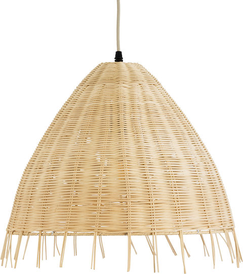 GloboStar Aquatic Pendant Light Beige Boho Grid with Socket E27 40x36cm