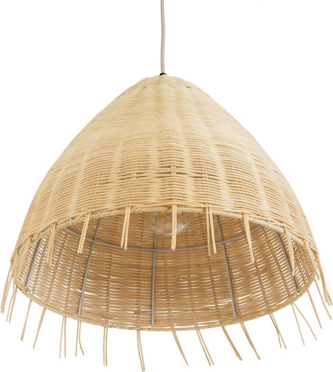 GloboStar Aquatic Pendant Light Beige Boho Grid with Socket E27 40x36cm