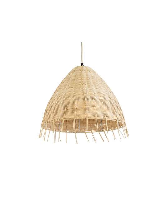 GloboStar Aquatic Pendant Light Beige Boho Grid with Socket E27 40x36cm