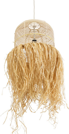 GloboStar Basseterre Ceiling Light Beige Boho Grid with E27 Socket 35x35x60cm