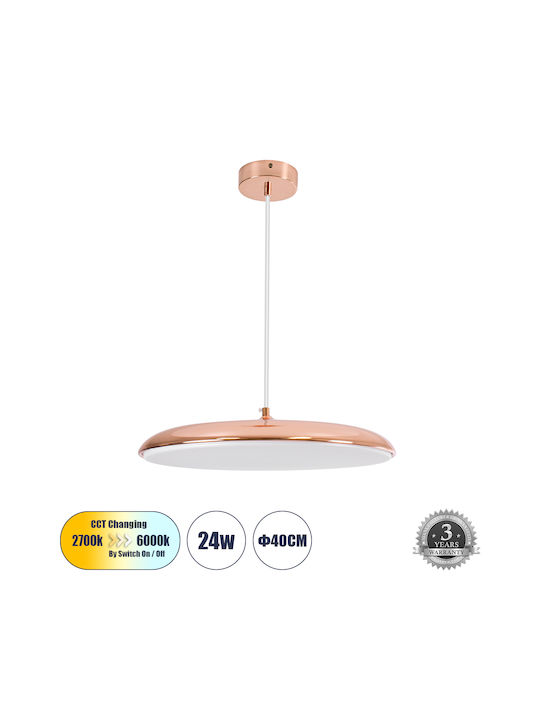 GloboStar Baron Pendant Light Copper Bell 40cm