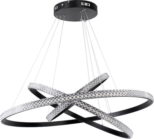 GloboStar Diamond Trio Hängelampe Schwarz 86x86x90cm.