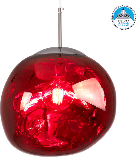 GloboStar Dixar Pendant Light Red Ball with Socket E27 41x41x45cm