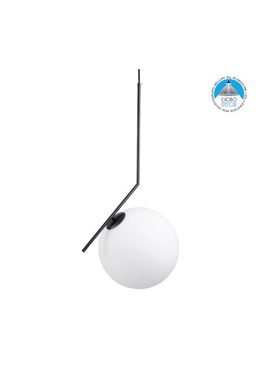 GloboStar Monroe Pendant Light Black Ball with Socket E27 50x36x75cm