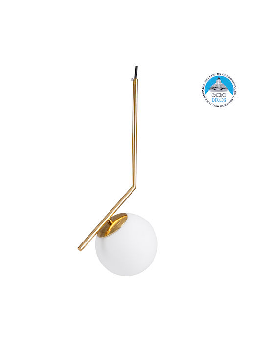 GloboStar Monroe Pendant Light Gold Ball with Socket E27 40x21x49cm