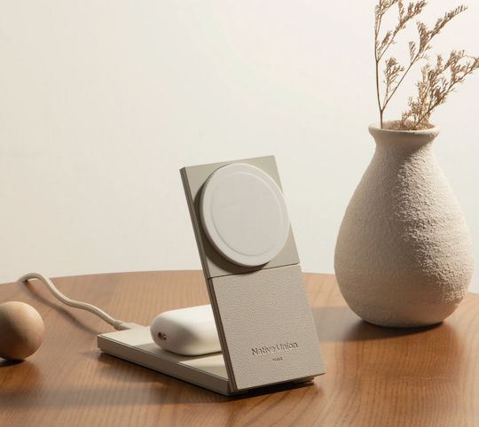 Native Union Безжично зарядно Qi2 и кабел USB-C 15W Черен (Rise)