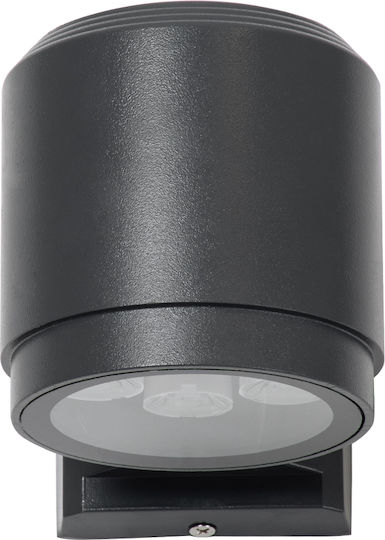 GloboStar Επιτοίχιο Εξωτερικό Σποτ LED IP67 12W με Θερμό Λευκό Φως Διπλής Δέσμης