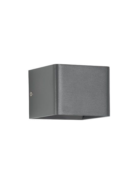 GloboStar Circoa Стенен Външен Плафон LED IP44 10W с Топло бяло Светлина Двоен лъч 10x8x10εκ.